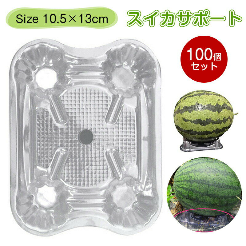 スイカサポート プラスチックトレイ 100個 10.5*13cm 果実 マット スイカの下に敷くシート スイカのマ..