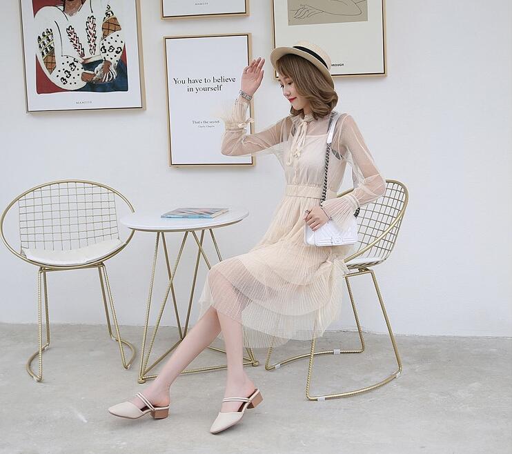 ミュールパンプス　サンダル　3cmヒール　【2Way】　ミュール サンダル　レディース 靴 美脚 パーティ 履きやすい 歩きやすい スクエアトゥ　フラットシューズ 通勤 パンプス　通勤 通学　柔らか 2