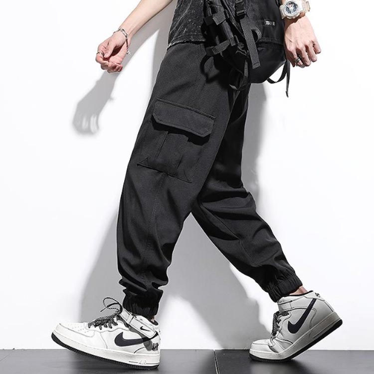 送料無料 アイスシルクパンツ メンズ 冷感パンツ 接触冷感 カーゴパンツ 速乾 カジュアルパンツ ジョガーパンツ サマーパンツ ポケット付き 九分丈 薄手 春 夏 涼しい 長ズボン トレーニング スポーツ S M L XL 2XL 3XL