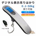 デジタル吊りはかり デジタルスケール 吊り下げはかり フック式 クレーンスケール 電池式 デジタル表示 0.01kg50kg対応 ラゲッジスケール 電子はかり ...