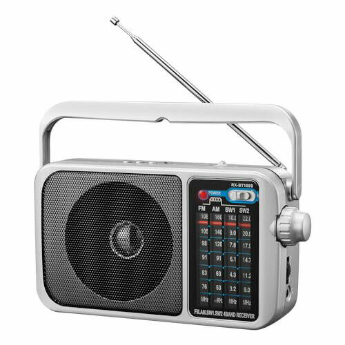 ポータブルラジオ FM/AM/SW1-2/ ワイドFM対応 高感度 低音強調 大きめ選局表示 USB/SD/TFカード対応 MP3プレーヤー ラジオ イヤホン端...