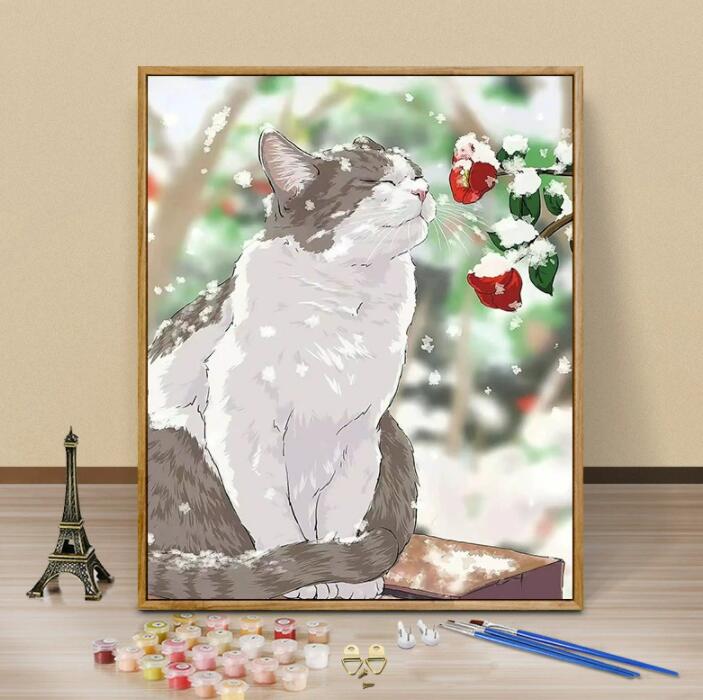 母の日 父の日 油絵 絵画 インテリア 油絵 セット 油絵風 壁掛け 美術品 数字 塗り絵 大人の 塗り絵 塗り絵 キット セット 風景画 猫 DIY絵 キャン...