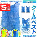 ★マラソンP5倍★冷却ベスト 水冷 クールベスト 2枚セット 冷感ベスト 空調服 物理冷却 熱中症 猛暑対策 冷却服 ひんやりグッズ 保冷 工事現場 工場内 屋...