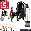 ★P5倍 マラソンセール★水中ポンプ 12V 2個セット 小型 ウォーターポンプ 12L/min バッテリークランプ 電動 ポンプ ケーブル 3m スイッチ式 ...