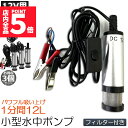 ★P5倍 マラソンセール★水中ポンプ 12V 3個セット 小型 ウォーターポンプ 12L/min バッテリークランプ 電動 ポンプ ケーブル 3m スイッチ式 ...