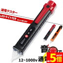 ★ポイント5倍 マラソンセール★検電器 ペン型 非接触 電圧テスター AC電圧検知 感度調整 LEDライト付き ブザー警告 ホコリ防止 省エネ設計 オートパワー...