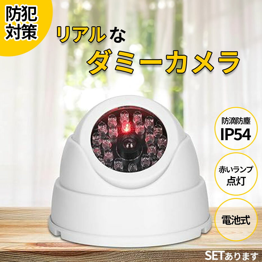 ！最大 ダミーカメラ ドーム型 防犯 防犯グッズ 屋内 屋外 監視カメラ ダミー 防犯カメラ 偽物 偽 電池式 セキュリティ 対 tomicoco-10002201 Tomicoco サンプル画像2