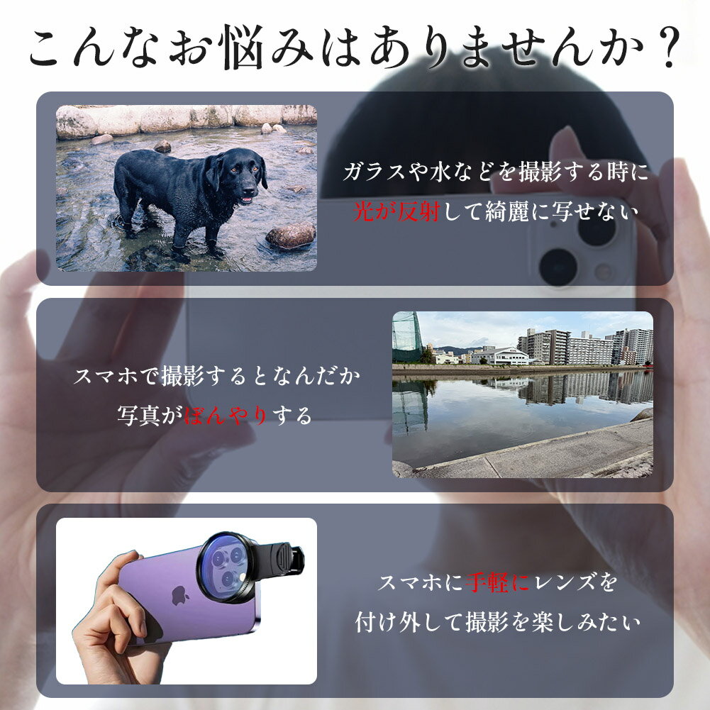 CPL�ե��륿�� �и���� ���ޥ� ����å� 52mm C-PL PL �ե��륿�� ��� �̿� ���� ����� ȿ�͸����� CPL�и��ե��륿�� ���饹 ���и� iPhone iPad Android ���� �������դ� �������դ� �� �� ���饹 ���� ��ʪ �� �ʿ� ���� ����å� ���� �򴹲�ǽ �̤����