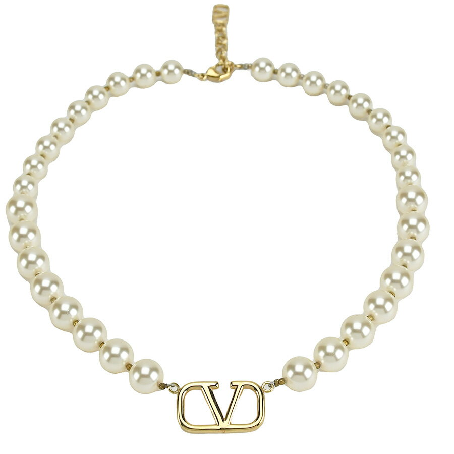 ＼＼クーポンで値引！ポイント5倍！／／ ヴァレンティノ VALENTINO GARAVANI Vロゴ パール ネックレス J0P13UXM メタル ゴールド アクセサリー 小物 レディース 【中古】のサムネイル