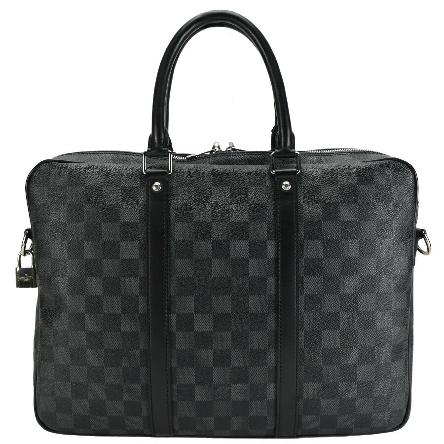 ＼＼クーポンで値引！ポイント5倍！／／ 新入荷 ルイヴィトン LOUIS VUITTON ダミエグラフィット ポルト ドキュマン ヴォワヤージュ PDV PM N41478 ビジネスバッグ ブリーフケース メンズ【中古】