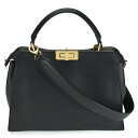 フェンディ FENDI ピーカブー エッセンシャリー 2way ハンドバッグ 8BN300 レザー ブラック 黒 ゴールド金具 ショルダー 肩掛け トート 【中...