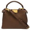 フェンディ FENDI セレリア ピーカブー アイコニック エッセンシャリー 8BN302 ハンドバッグ 2way ショルダー ブラウン ピンク レッド ゴール...