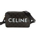 セリーヌ CELINE トリオンフ ミディアム メッセンジャーバッグ 194502 ショルダーバッグ 斜め掛け ブラック 黒 ブラウン PVC レザー 【中古】