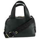 プラダ PRADA トップハンドルバッグ ミニ ボストン 2way ハンドバッグ 1BB078 レザー ネロ ブラック 黒 パンチングロゴ ショルダーバッグ レ...