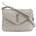 サンローラン SAINT LAURENT PARIS ルル トイバッグ ショルダーバッグ クラッチバッグ 467072 レザー グレー シルバー金具 ポシェット...