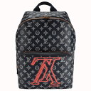 ルイヴィトン LOUIS VUITTON モノグラムインク アップサイドダウン アポロ バックパック M43676 リュック ネイビー レザー キャンバス【中古...