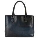 ベルルッティ BERLUTI カリグラフィ トゥジュール トートバッグ スクリット ヴェネチア レザー ネイビー ブルー カーキ ショルダー 肩掛け メンズ【中...