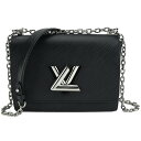 ルイヴィトン LOUIS VUITTON エピ ツイストMM チェーンショルダーバッグ M50282 LVツイストロック ブラック 黒 シルバー金具 レザー ワ...