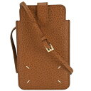 メゾンマルジェラ Maison Margiela フォンショルダー フォンケース 4ステッチ S56UI0226 レザー ブラウン 茶 スマホケース ショルダー...
