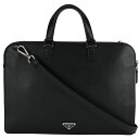 \\クーポンで値引!ポイント5倍!// プラダ PRADA トライングルロゴ ブリーフケース ビジネスバッグ 2way ショルダー 2VE078 ブラック 黒 ...