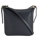 デルヴォー DELVAUX ショルダーバッグ クロスボディバッグ レザー ネイビー ブルー ゴールド金具 Dロゴチャーム 斜め掛け 【中古】