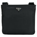 新入荷 プラダ PRADA トライアングルロゴ ショルダーバッグ クロスボディバッグ VA0269 テスート ナイロン ブラック 黒 シルバー金具 斜め掛け メ...