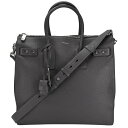 サンローラン SAINT LAURENT ノース サウス サック ド ジュール スープル 480583 トートバッグ 2way ショルダー レザー グレー シル...