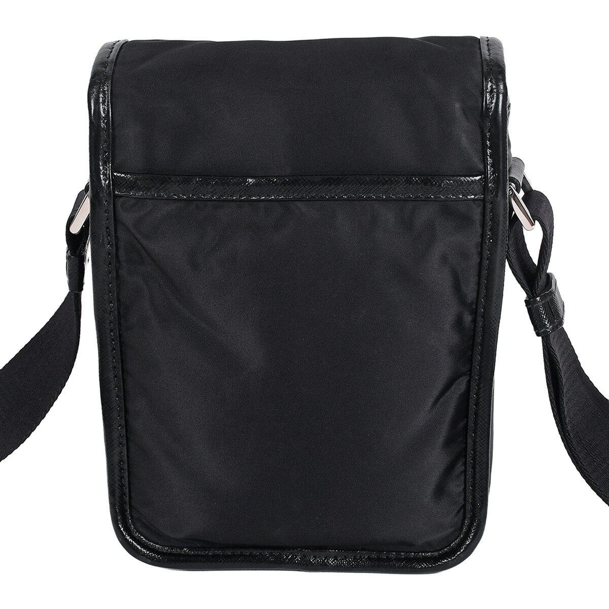 【月末限定クーポンで値引×さらにポイントUP】 プラダ PRADA トライアングルロゴ リナイロン Re-Nylon ショルダーバッグ ポシェット ナイロン 刺繍 ロゴ ブラック 黒 シルバー金具 2VD028 クロスボディ 【中古】