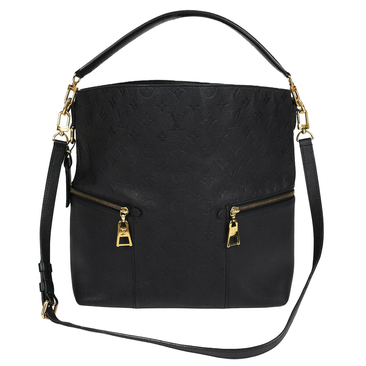 ルイヴィトン LOUIS VUITTON モノグラムアンプラント メリー ショルダーバッグ ワンショルダー ホーボー トート レディース 2way レザー ブラック M44014【中古】