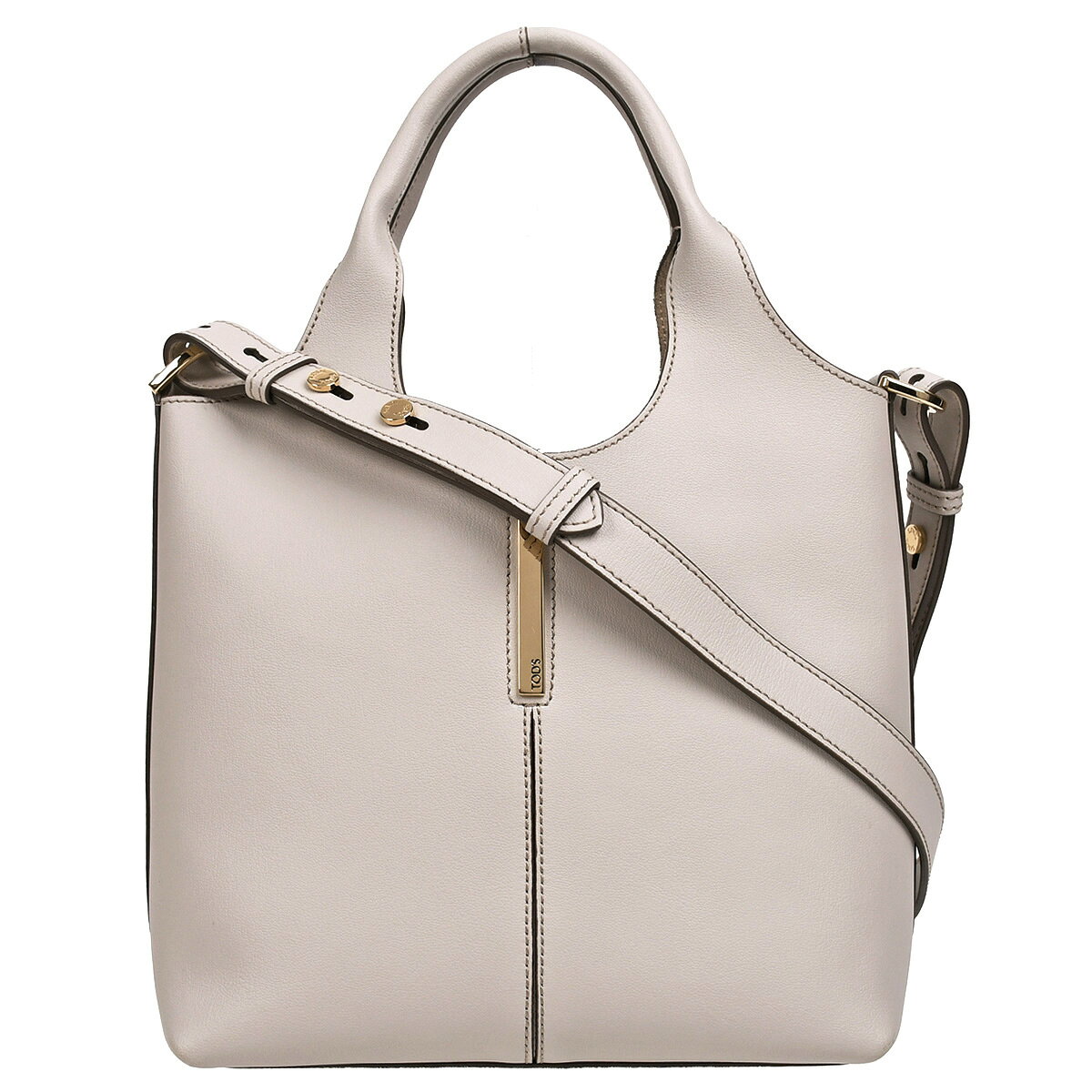 乐天商城 - 【クーポンでお得×さらにポイントUP】 トッズ TOD'S ショッピング トートバッグ ミニ 2way ハンドバッグ ショルダーバッグ レザー ベージュ ゴールド金具 XBWEBRF 新品同様 【中古】