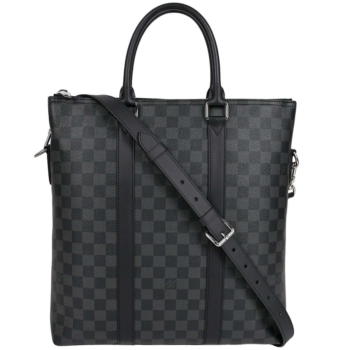 乐天商城 - ルイヴィトン LOUIS VUITTON ダミエグラフィット アントン トート 2way ビジネスバッグ トートバッグ PVC レザー グレー ブラック シルバー金具 N40000 【中古】