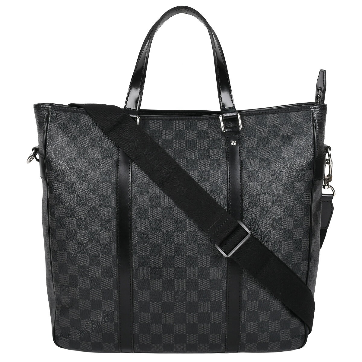 乐天商城 - 【クーポンでお得×さらにポイントUP】 新入荷 ルイヴィトン LOUIS VUITTON ダミエグラフィット タダオ 2way トートバッグ ショルダーバッグ メンズ PVC レザー グレー ブラック 黒 N51192【中古】