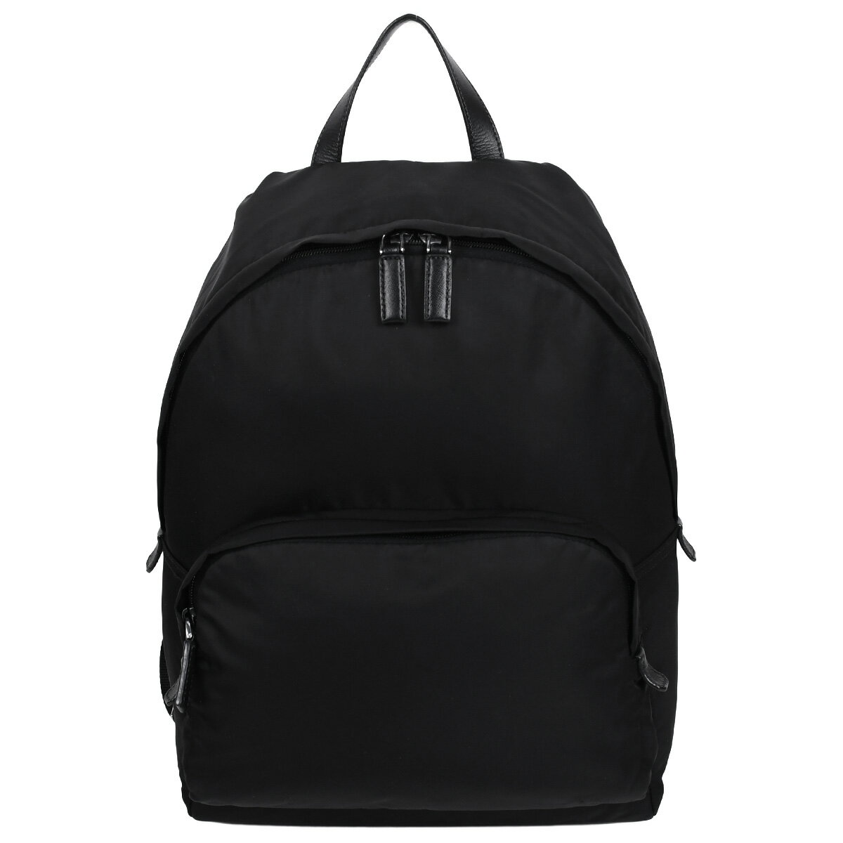 Rakuten - 新入荷 プラダ PRADA トライアングルロゴ バックパック リュック デイパック メンズ レディース ナイロン Re-Nylon サフィアーノレザー ブラック 黒 2VZ066【中古】