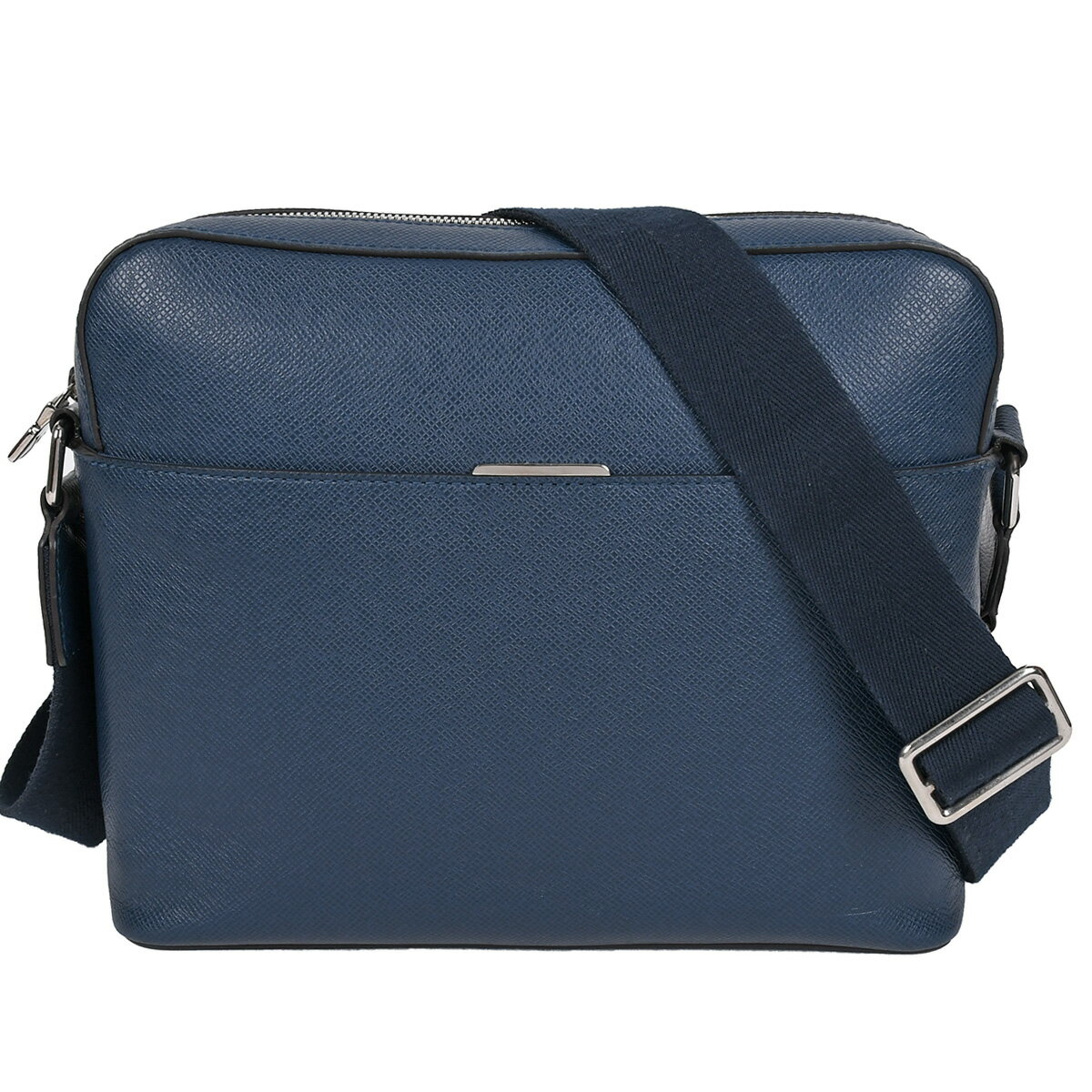 Rakuten - ルイヴィトン LOUIS VUITTON タイガ アントン メッセンジャーPM ショルダーバッグ クロスボディバッグ レザー ブルーマリーヌ ネイビー シルバー金具 M33426 【中古】