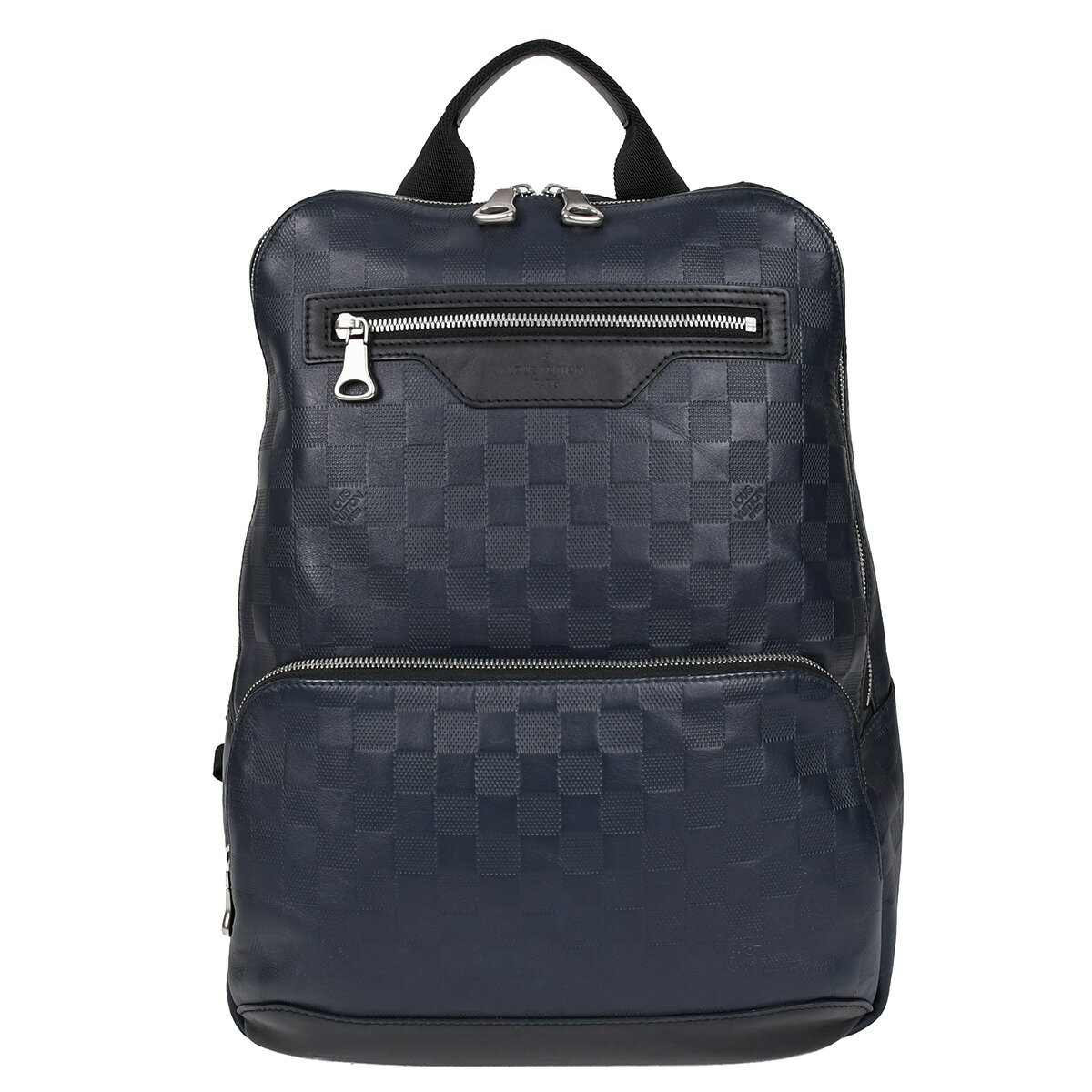 乐天商城 - 【クーポンでお得×さらにポイントUP】 ルイヴィトン LOUIS VUITTON ダミエアンフィニ アヴェニュー バックパック リュックサック レザー アストラル ネイビー シルバー金具 N41045 【中古】