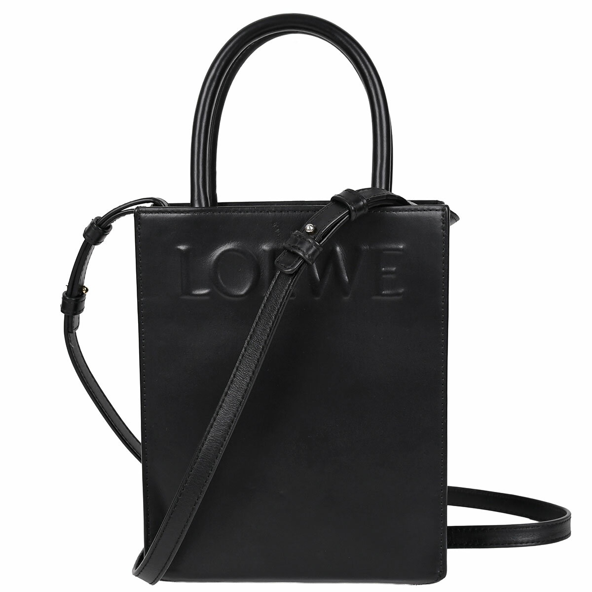 Rakuten - ロエベ LOEWE スタンダード A5 トート 2way ハンドバッグ ショルダーバッグ ロゴ レザー ブラック 黒 A933S30X01 【中古】