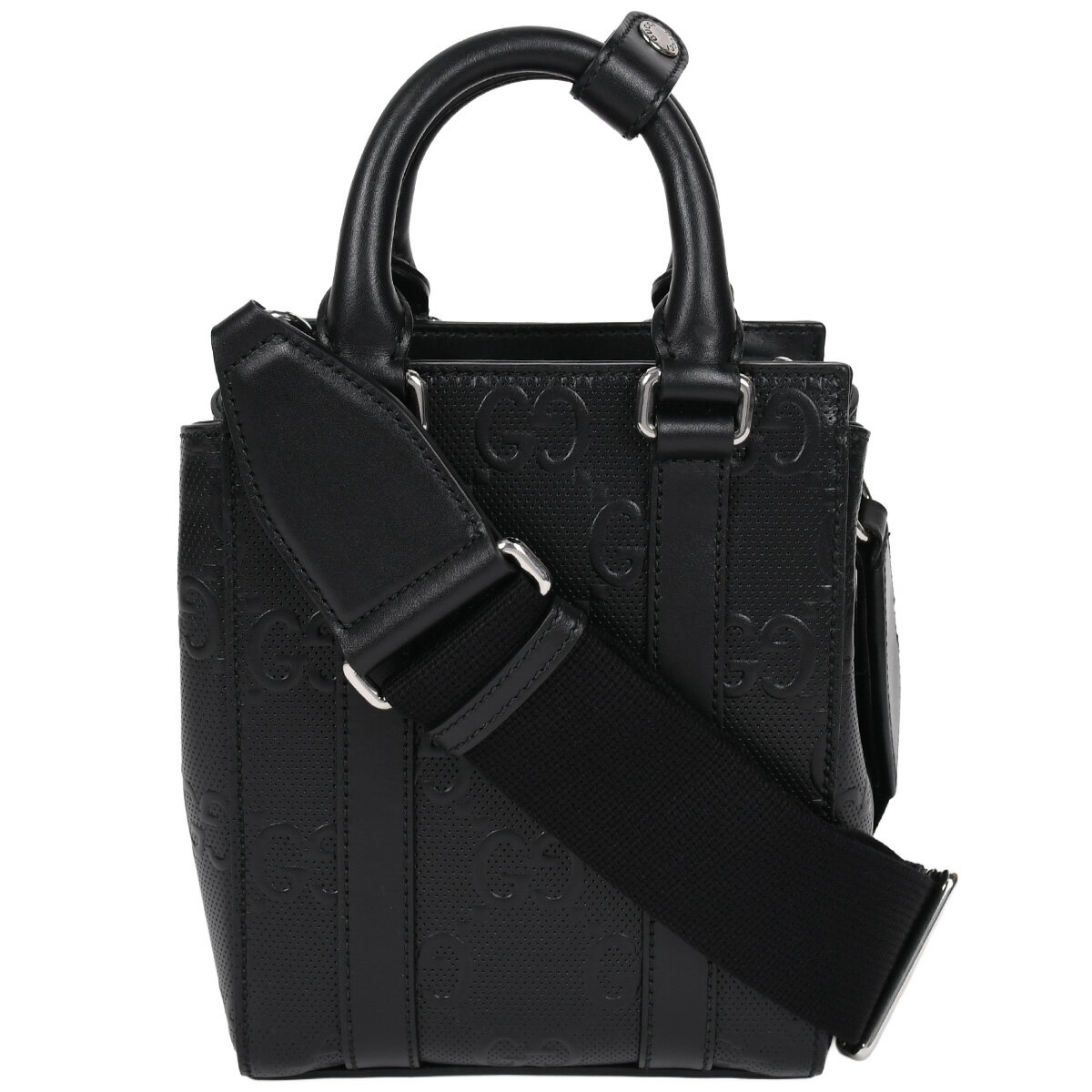 美品　グッチ　ビジネスバッグ　トートバッグ　GG柄　大容量　ブラック　黒 GUCCI グッチ トートバッグ ビジネスバッグ ロゴプレート GG 大容量