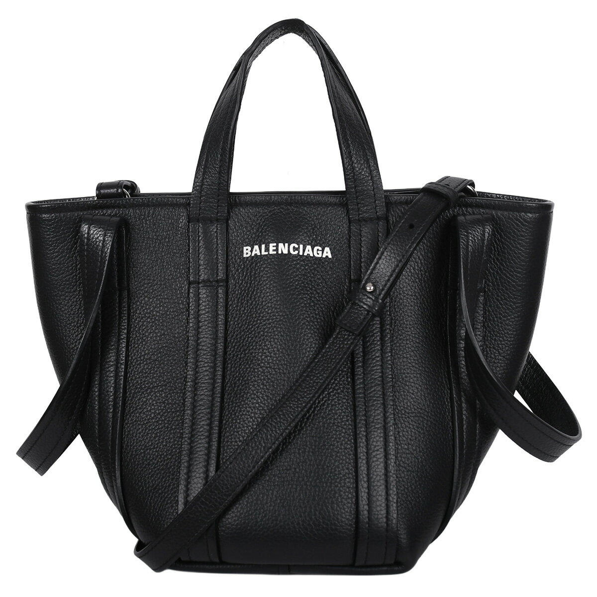 Rakuten - 【セール｜6/11まで今期最安値｜終了後値上げ！】 バレンシアガ BALENCIAGA エブリデイ XS ノースサウス トートバッグ 2way ショルダー ハンドバッグ レディース レザー ブラック 黒 シルバー金具 672793 【中古】