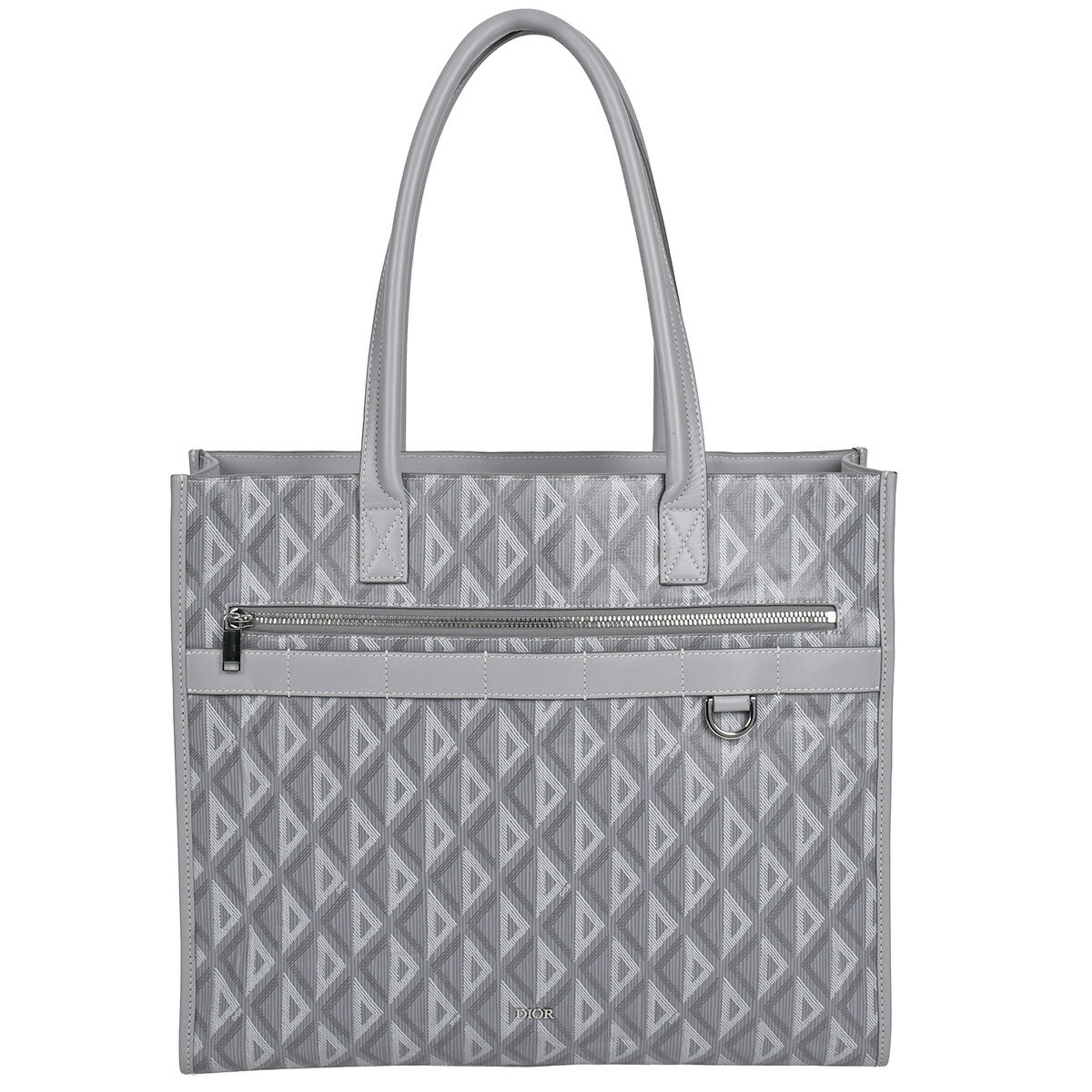 Rakuten - 新入荷 ディオール Christian Dior サファリ Safari トートバッグ CDダイヤモンド ショルダー 肩掛け PVC レザー グレー シルバー金具 1ESSH224 【中古】
