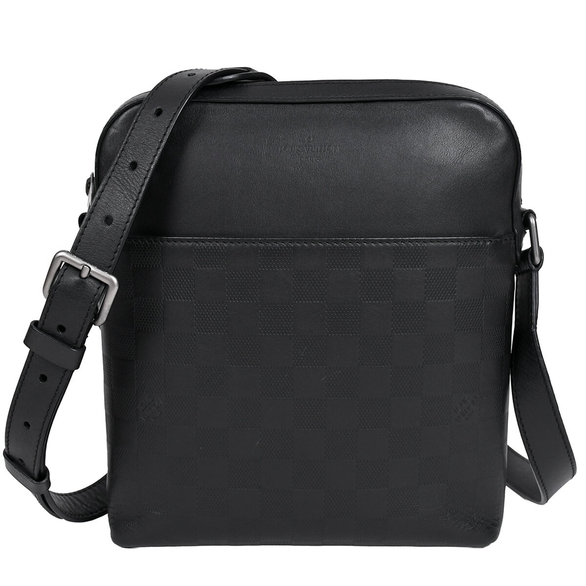 Rakuten - ルイヴィトン LOUIS VUITTON ダミエアンフィニ ポシェット ディストリクト ショルダーバッグ クロスボディバッグ レザー オニキス ブラック 黒 N23355 【中古】