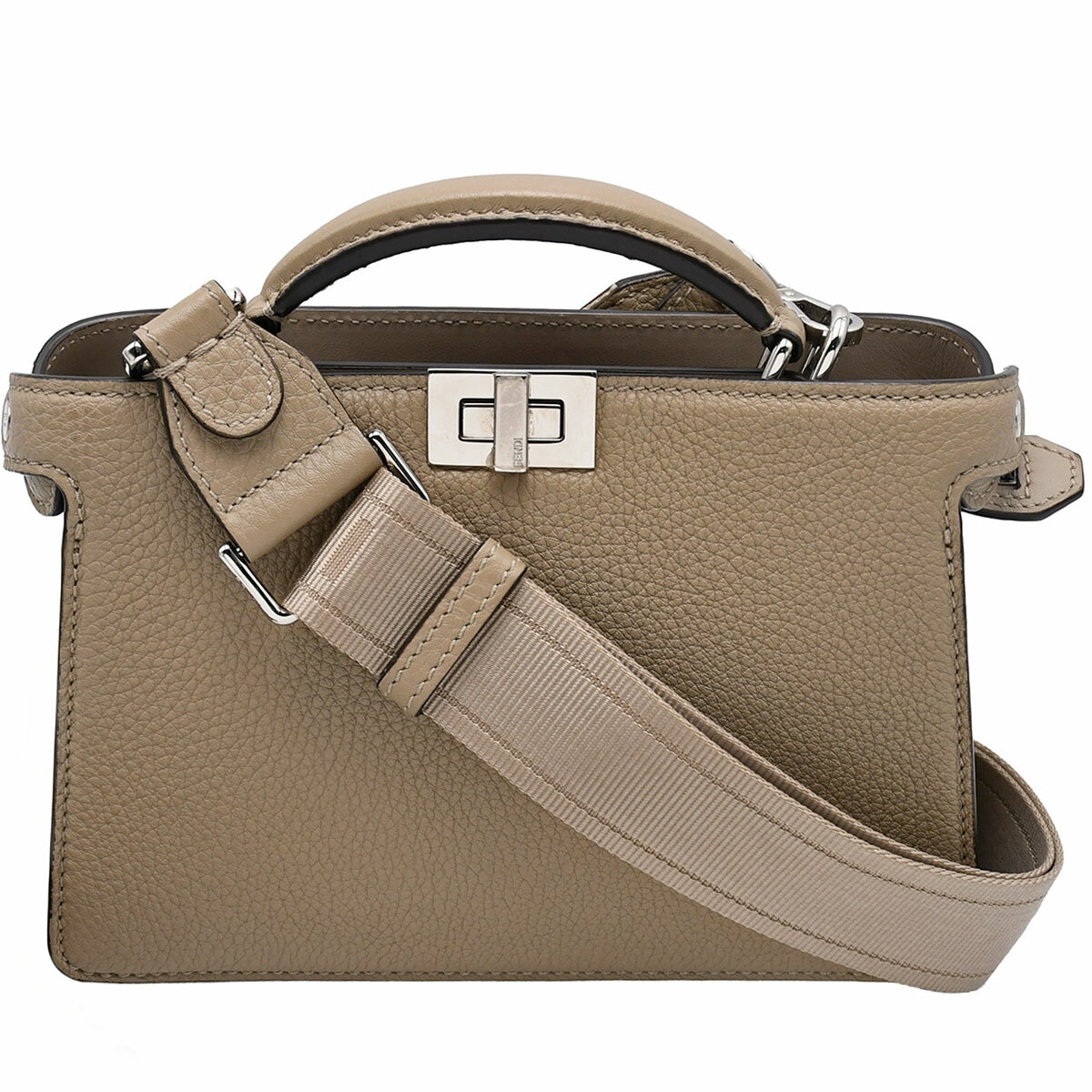 乐天商城 - 【クーポンで5%OFF×さらにポイントUP】 フェンディ FENDI ピーカブー アイシーユー ISeeU エックスクロス 2way ショルダーバッグ メンズ レザー ベージュ シルバー金具 7VA582 新品同様 【中古】