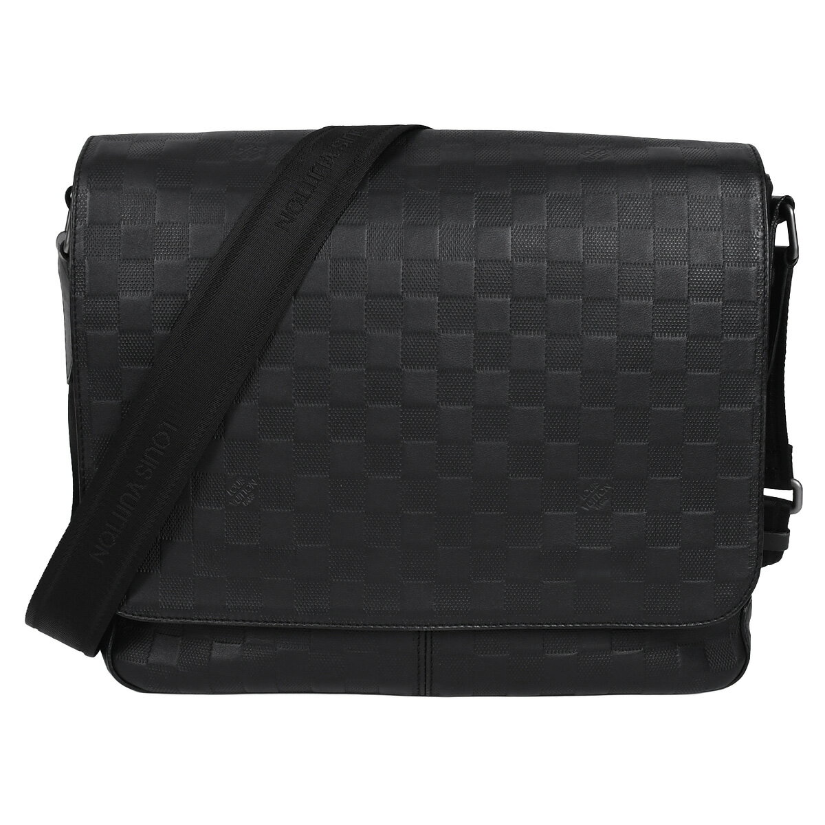 乐天商城 - 【クーポンでお得×さらにポイントUP】 新入荷 ルイヴィトン LOUIS VUITTON ダミエアンフィニ ディストリクトMM ショルダーバッグ メッセンジャーバッグ クロスボディ 斜め掛け レザー ブラック 黒 N41284【中古】