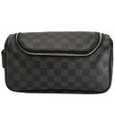 \\クーポンで値引!ポイント5倍!// ルイヴィトン LOUIS VUITTON ダミエグラフィット トワレ ポーチ N47625 トラベルポーチ セカンドバッグ クラッチバッグ ハンドバッグ PVC レザー ブラック グレー【中古】