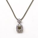 Pt900/Pt850 ダイヤモンド ペンダント ネックレス 0.64ct 0.50ct レディース アクセサリー ジュエリー 研磨仕上げ済み 中古