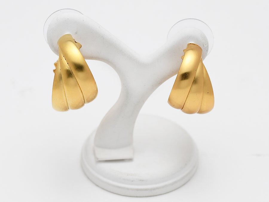 K14YG ピアス イエローゴールド デザインピアス ジュエリー アクセサリー レディース 【中古】