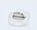 K18WG ファッションリング ダイヤモンド D0.08ct サイズ11号 ホワイトゴールド デザインリング 仕上げ済【中古】