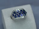Pt900 ファッションリング サファイヤ3.84ct ダイヤモンド0.75ct サイズ13号 【中古】