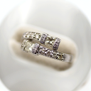 ダイヤモンド デザインリング 0.37ct 0.24ct Pt900 プラチナ 8号サイズ レディース アクセサリー ジュエリー 研磨仕上げ済み 【中古】
