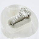 Pt900 ダイヤモンド リング D1.93ct 0.67ct サイズ8号 プラチナ 立爪 指輪 レディース 女性用 婦人用 研磨仕上げ済み 【中古】