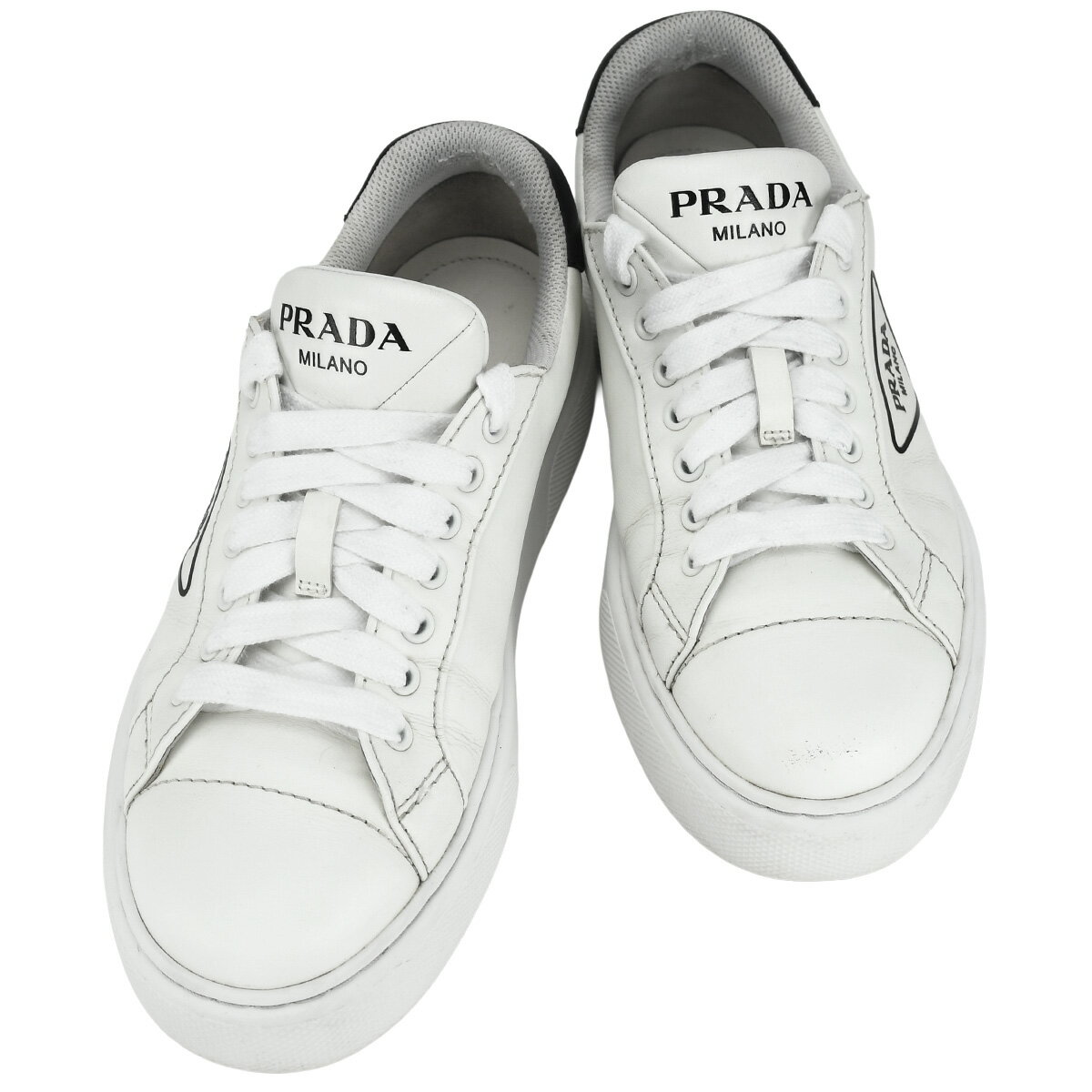 すぐ届く PRADA プラダ ロゴ レザー ベルクロスニーカー 白 黒 楽天市場】白 ホワイト(ブランドプラダ)(靴)の通販
